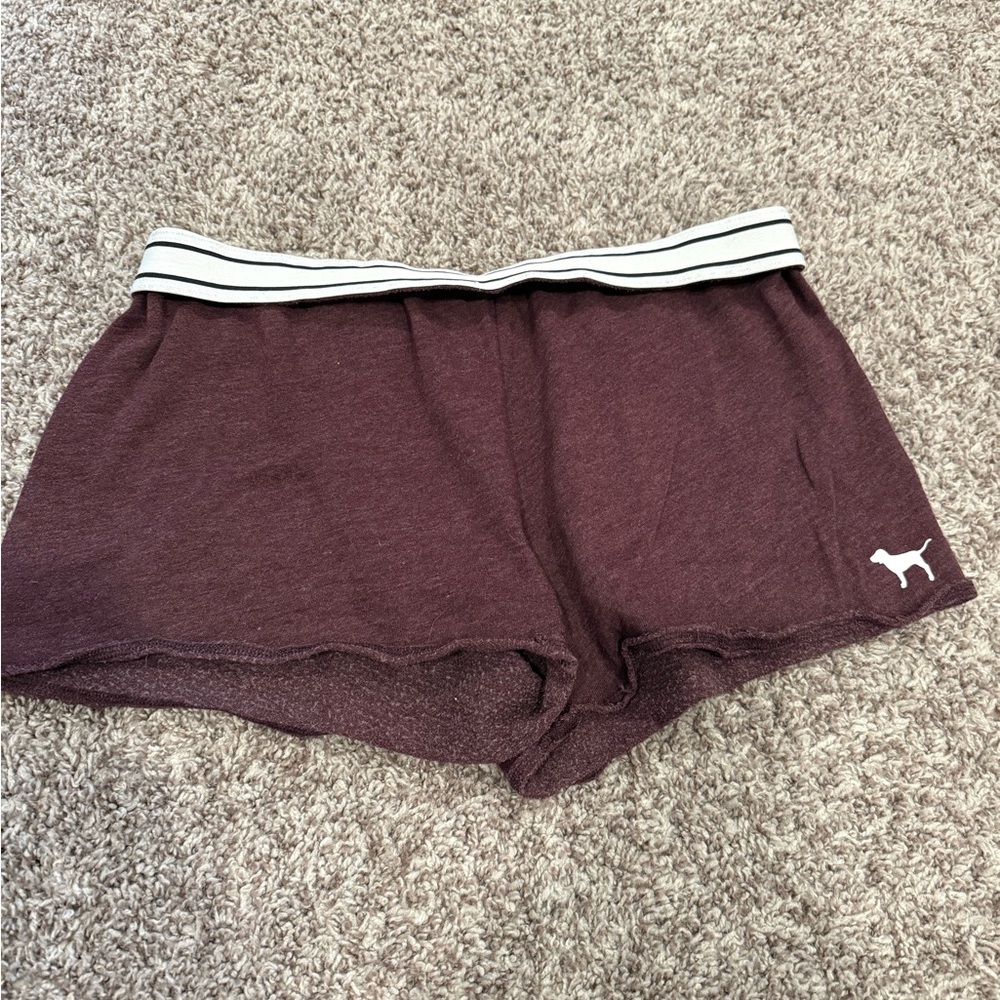 Maroon Athletic Shorts with Logo